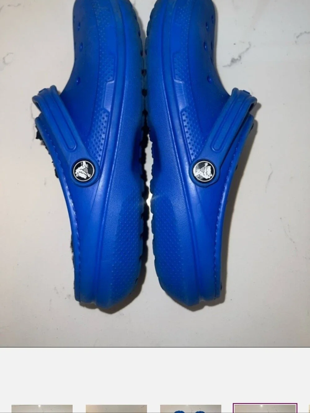 CROCS Kids Lined Clog in Bright Blue